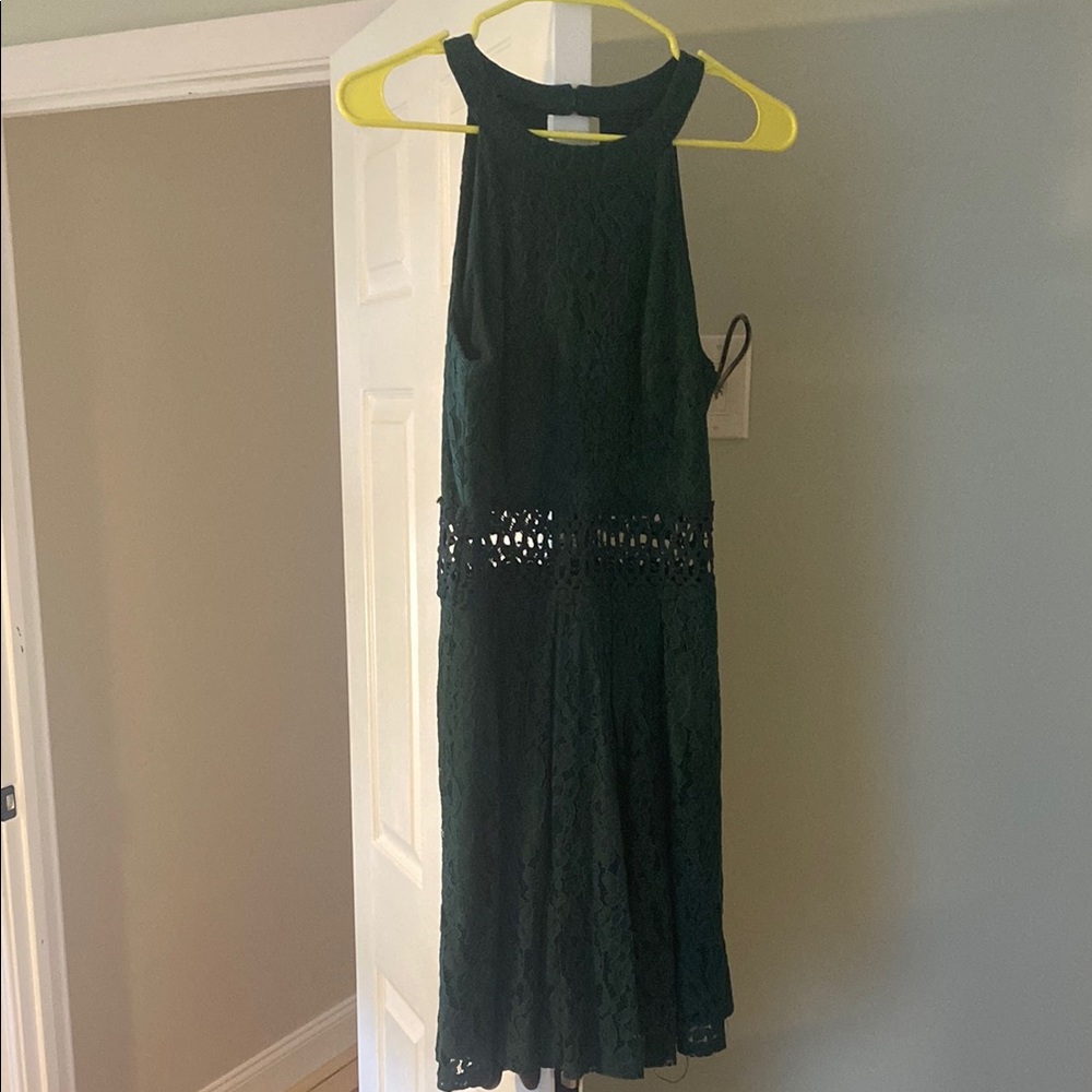 Elegant Green Lace Dress